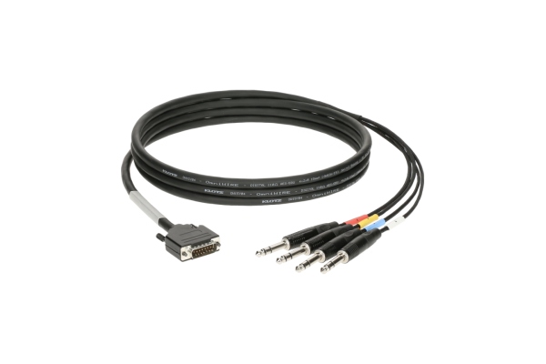 CATLink RACK 4-channel breakout loomD-Sub 15p M - 4x TRS 3p M - 1.2 m