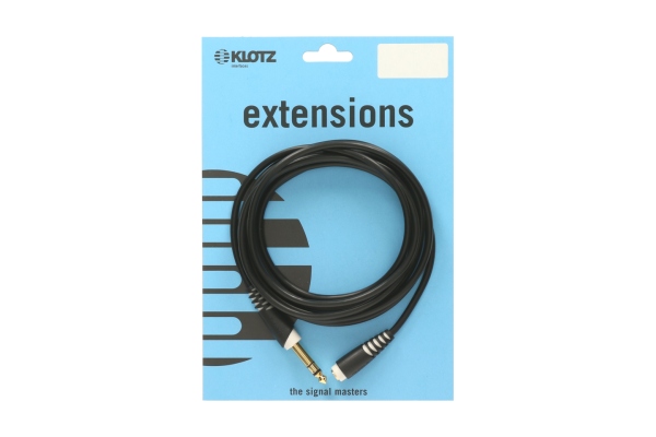 Klotz lightweight headphone extension TRS 6.3 mm - TRS socket 3.5 mm - 3 m