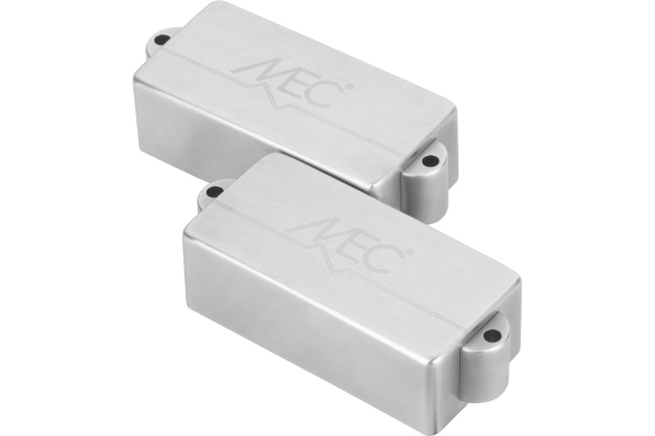 MEC Pickups  Active P-Style Bass Pickup, Metal Cover, 4-String - Brushed Chrome