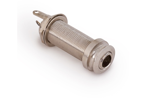 MEC Pickups  6.3 mm / 1/4 Stereo Endpin Jack Socket for Acoustic Guitars - Chrome