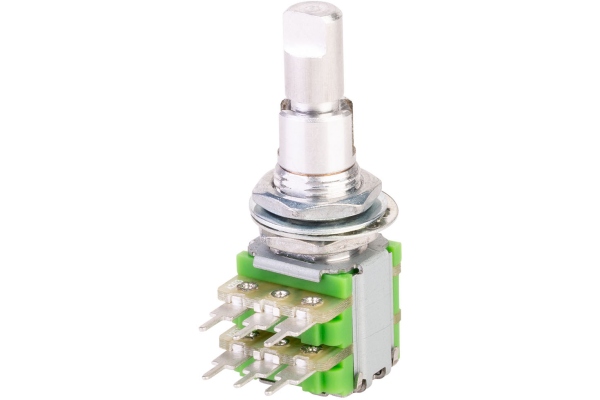  Mono Stacked Potentiometer, A25K / A25K, concentric Solid Shaft