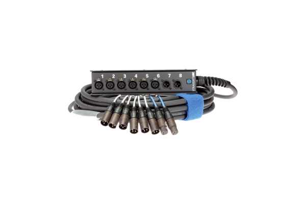 StraightLink 6/2 XLR 3p8-channel - single ground - 15 m