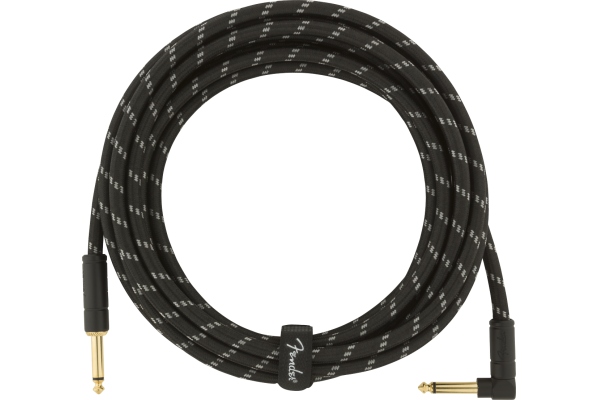 Fender Deluxe Instrument Cable, Straight/Angle, 4.5m, Black Tweed