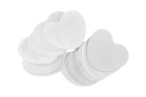 Slowfall Confetti Hearts 55x55mm, white, 1kg