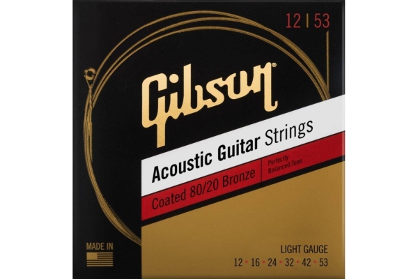 Gibson SAG-CBRW12 Coated 80/20 Bronze Acoustic Light 12-53