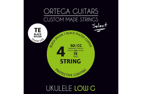 Ortega CM Tenor Low-G Set Black Nylon Ortega CM Tenor Low-G Set Black Nylon