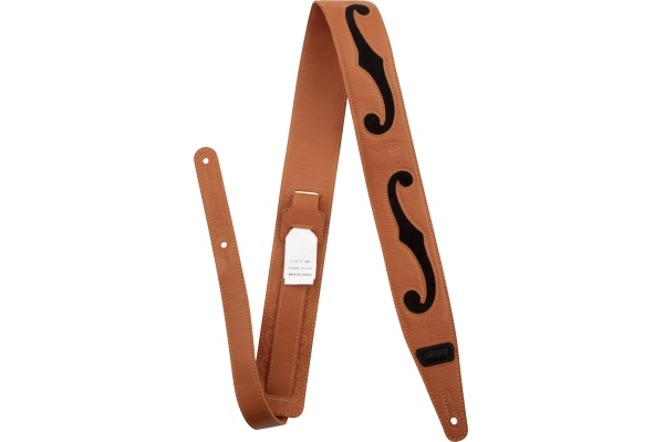F-Holes Leather Strap Orange and Black 3