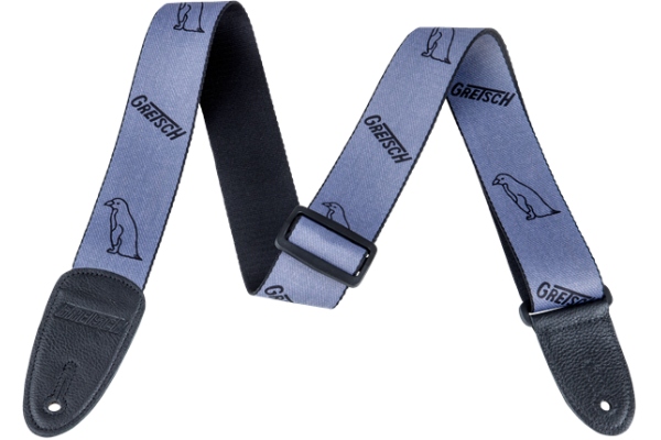 Gretsch Guitars Gray Penguins Strap Black Gretsch Guitars Gray Penguins Strap Black