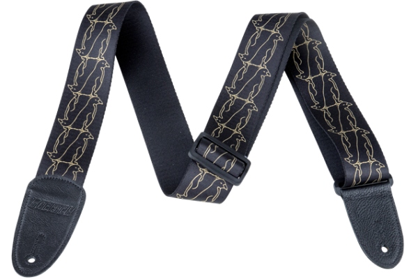 Gretsch Guitars Alternating Black Penguins Strap Gold