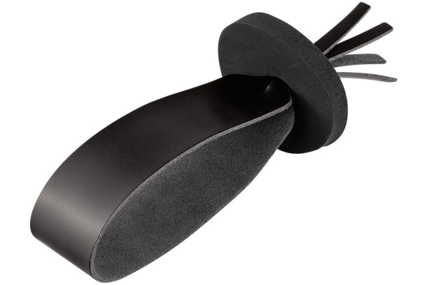 Nino Percussion Leather Straps Large - Black, Incl. Pad