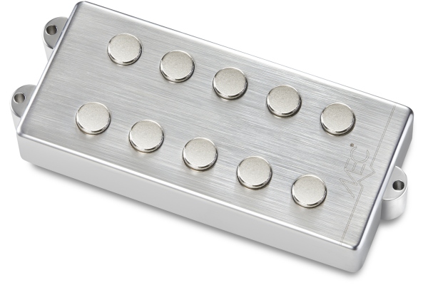 Passive MM-Style Bass Pickup, Metal Cover, 5-String, Neck - Brushed Chrome