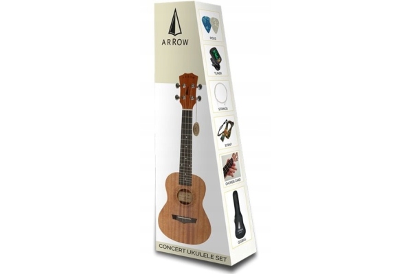 Arrow MH-10 Concert Mahogany Ukulele SET Arrow MH-10 Concert Mahogany Ukulele SET