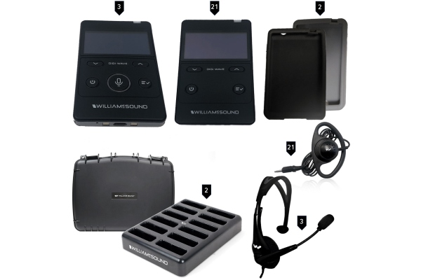 Williams AV 21-Person Portable Digi-Wave Interpretation System (Rechargeable)