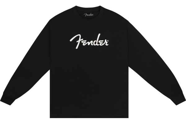 Fender Spaghetti Logo Long-Sleeve T-shirt, Black, S