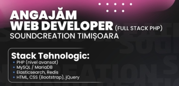 Soundcreation.ro hledá Web Developera (Full Stack PHP)