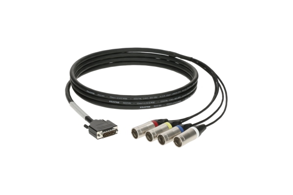 Klotz CATLink RACK 4-channel breakout loomD-Sub 15p M - 4x XLR 5p M - 0.6 m