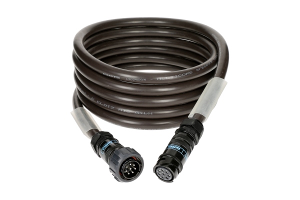 Klotz 8x 4.0 mm² speaker extension eXtreme PVCPA-COM® 8p F/M - M with ring - 2x transparent - 5 m