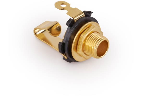 MEC Pickups  Open 6.3 mm / 1/4 Mono Jack Socket - Gold
