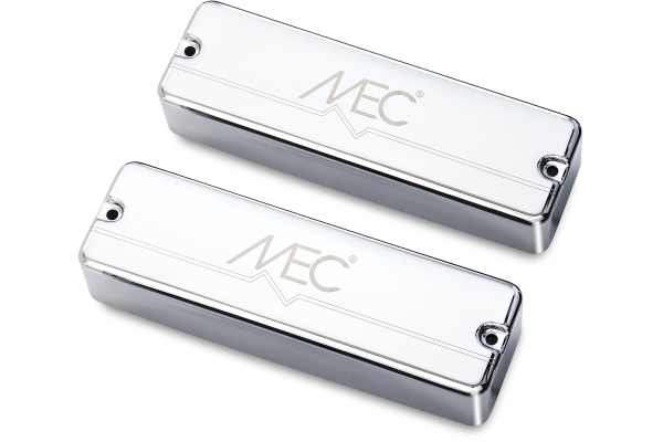  Active Soapbar Humbucker Bass Pickup Set, Metal Cover, 5-String - Chrome