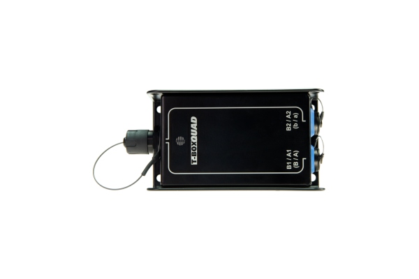 SmartBeam QUAD to 2x opticalCON DUOT-Box QUAD Rigg & Floor - single-mode