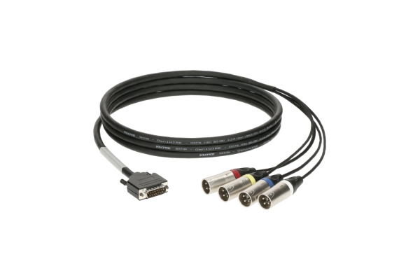 CATLink RACK 4-channel breakout loomD-Sub 15p M - 4x XLR 3p M - 1.2 m