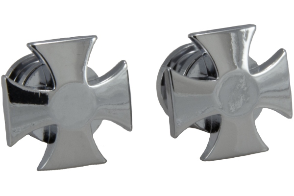 Grover S 640C - Artist Strap Buttons, Iron Cross - Chrome