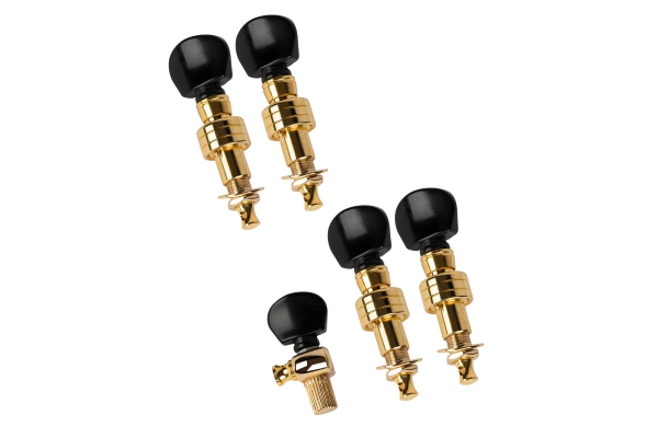 Ortega 5 String Banjo Tuning Machines / Ration 4:1, 10:1 - Gold