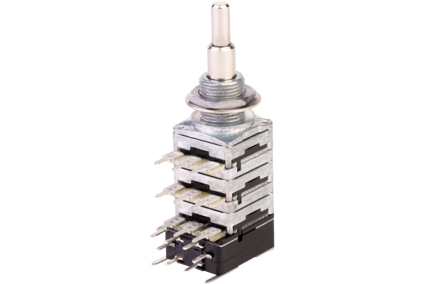 MEC Pickups  Mono + Stereo Stacked Potentiometer, B500K / (05A220K / 05C220K)/cc, Push/Pull