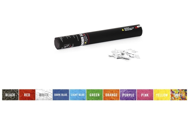 Handheld Confetti Cannon 50cm, white/silver