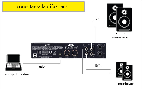 Diagrama live cu Saffire 6