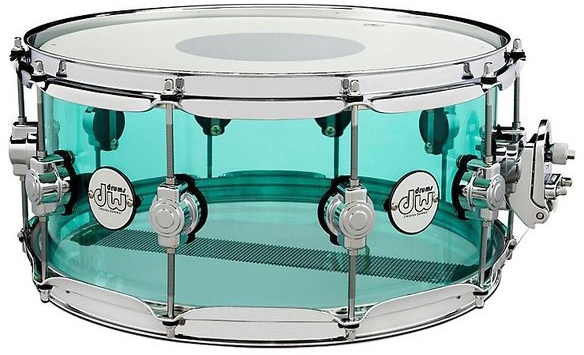 DW Design Acrylic Snare 14''x6.5'' Sea Glass