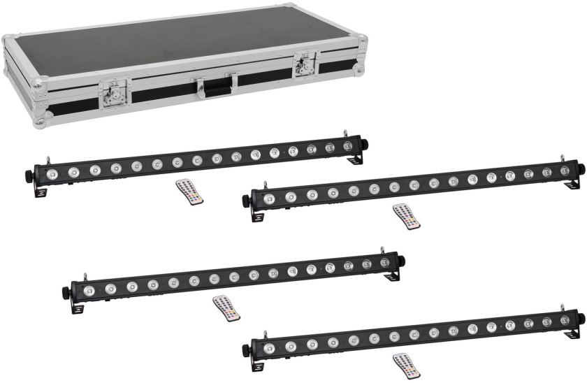 Eurolite Set 4x LED PIX-16 QCL Bar + Case