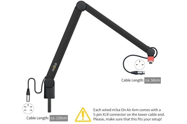 Yellowtec  m!ka On Air Microphone Arm M black XLR