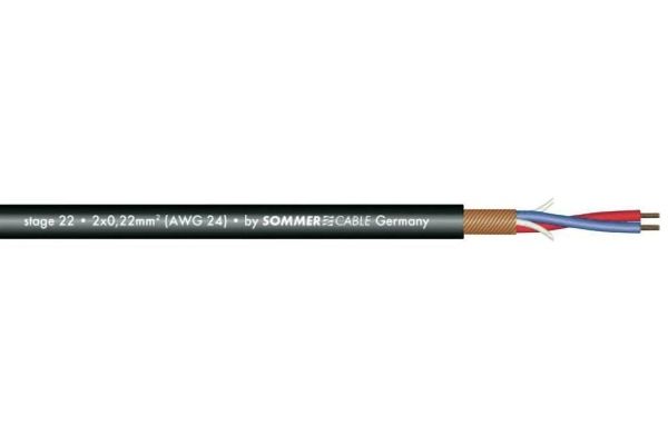 Sommer Cable Microphone cable 2x0.22 BK Stage 22