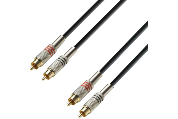 3Star RCA Metal Plugs 1m