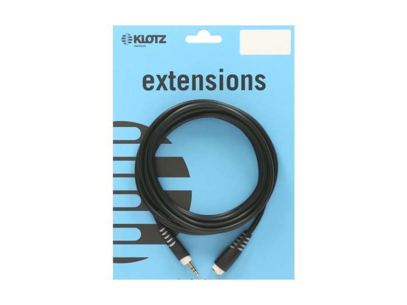 Klotz lightweight headphone extensionTRS 3.5 mm - TRS socket 3.5 mm