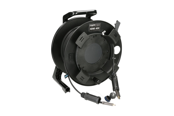 HDMI 2.1 AOC drum - active optical cablearmoured - plugs with protective caps - 100 m