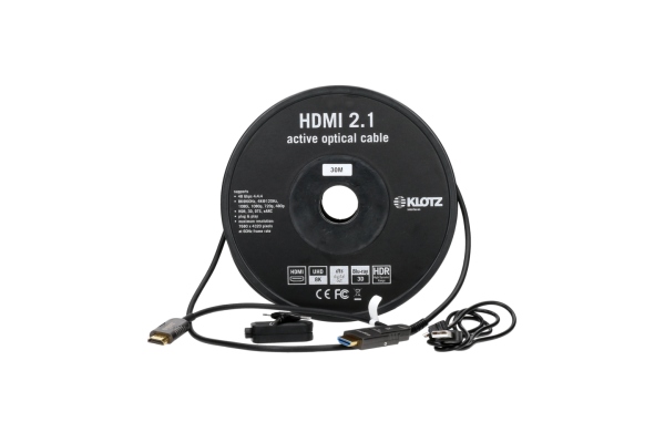 HDMI 2.1 AOC Link - active optical cable with detachable HDMI-A to HDMI-D adapter - 30 m