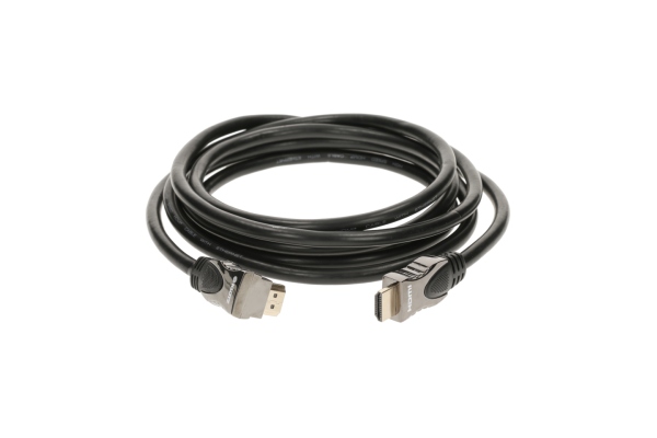 Klotz HDMI high speed with Ethernet cableHDMI plugs, straight - angled - 2 m