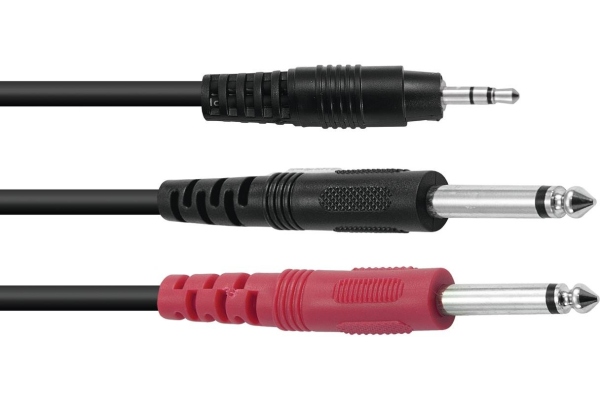 Adaptercable 3.5 Jack/2xJack ECO 3m bk