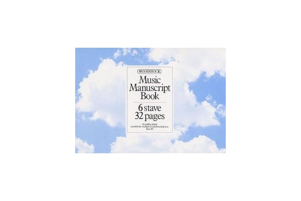 Music Manuscript Book: 6 Stave 32 Pages Stitched