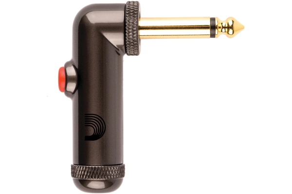 Daddario Solderless 1/4'' Right Angle Plug w/ Latching Switch