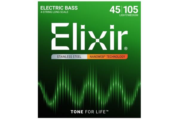 Elixir Nanoweb Bass 4 Long Scale SS Light Medium 14677