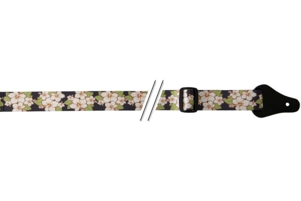 Curea ukulele F&S Nylon Ukulelenn White Hibiscus