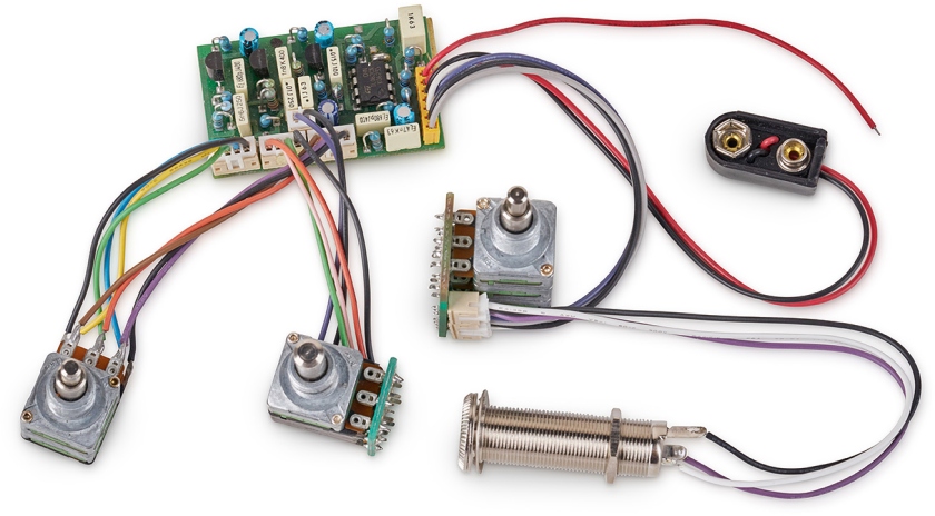 MEC Pickups  60060 - Active EQ2 Electronics For Active Pickups (Vol+Bal PP / T+B / M PP)
