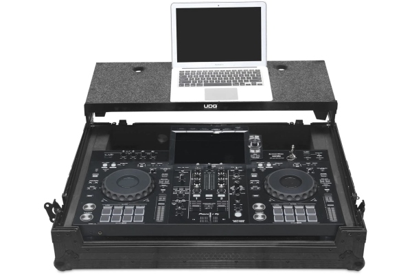 UDG Ultimate Flight Case XDJ-RX3 Plus - Laptop Shelf + Wheels