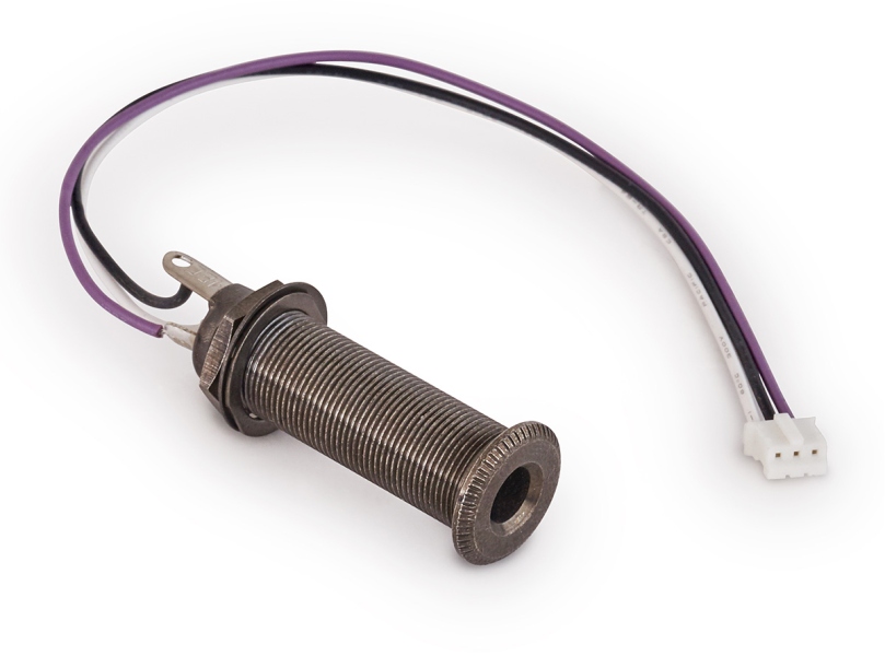 MEC Pickups  Closed Stereo Jack Socket, for Mounting in Instrument Sides with R5 Connector - Black