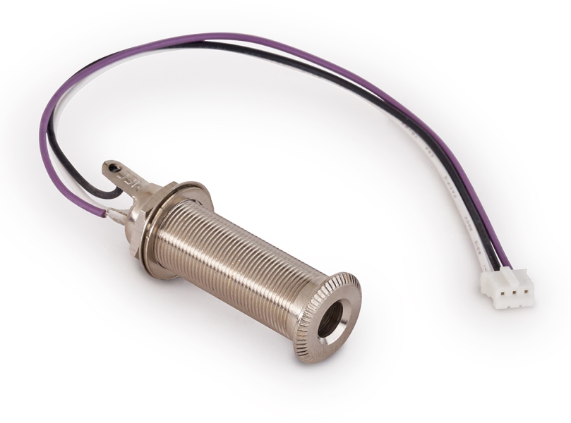 MEC Pickups  Closed Stereo Jack Socket, for Mounting in Instrument Sides with R5 Connector - Chrome