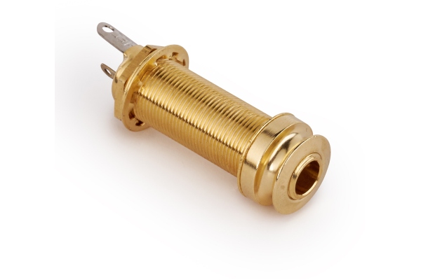  6.3 mm / 1/4 Stereo Endpin Jack Socket for Acoustic Guitars - Gold