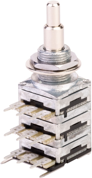 MEC Pickups  Stereo + Mono Stacked Potentiometer, (B100K / B100K), B50K/cc